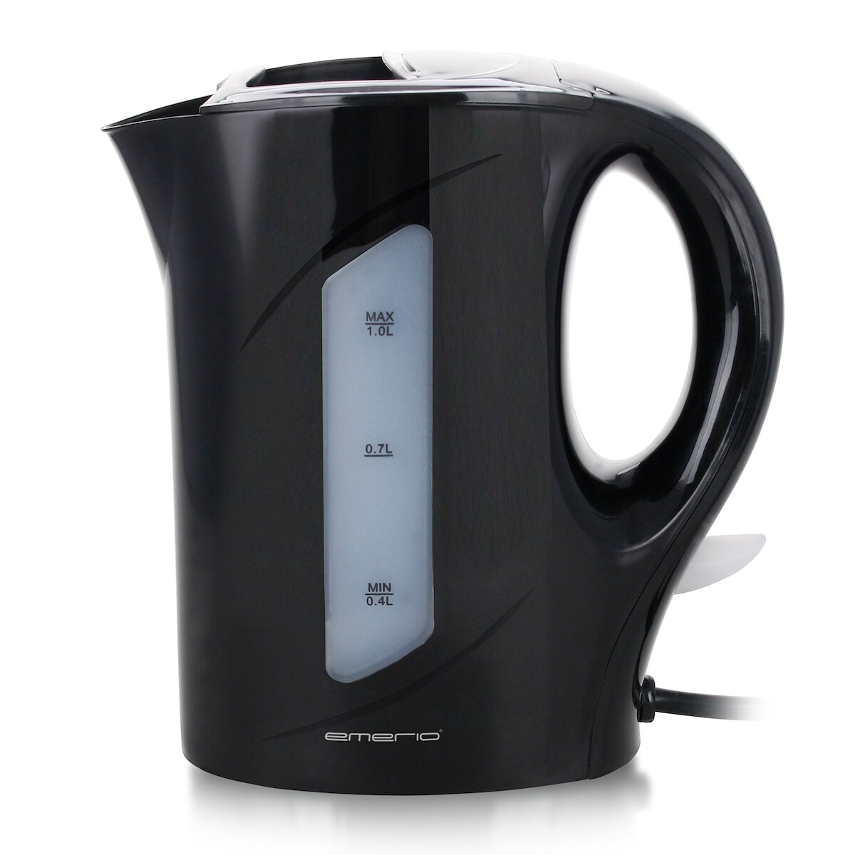 Emerio Wasserkocher 1 Liter – Überhitzungsschutz – Automatische Abschaltung – Wasserstandsanzeige – 900 W – WK-121616.1 - Schwarz Image