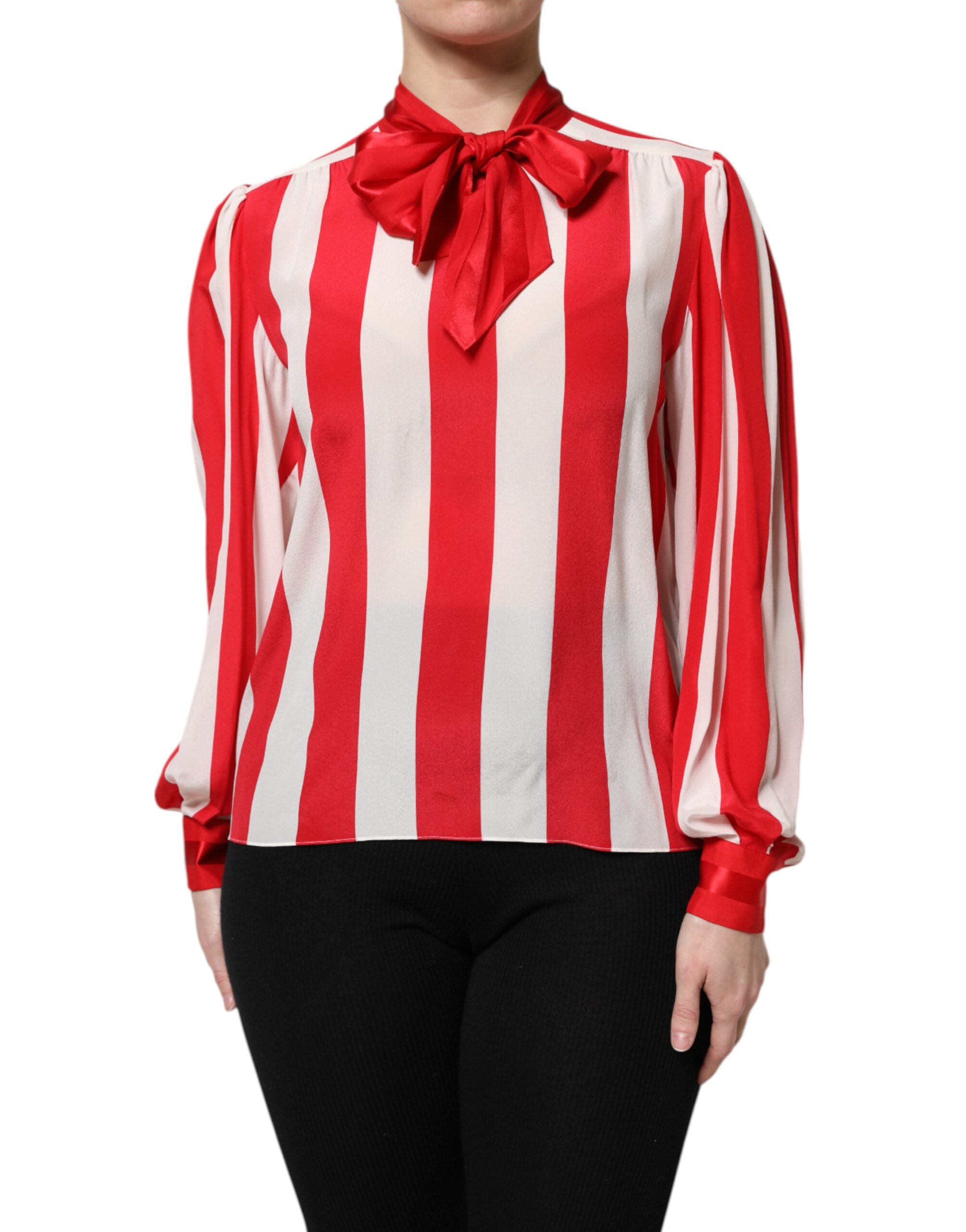 Seidenbluse mit Schleifenkragen EU 32 / UK 4