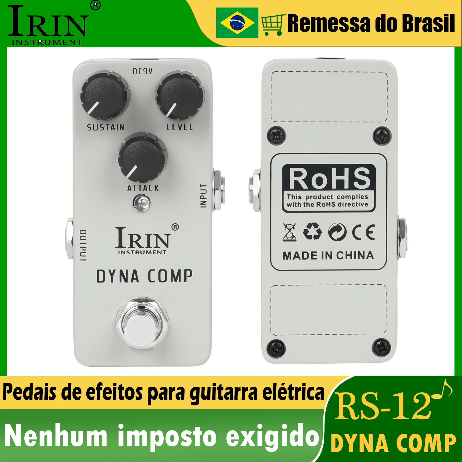 IRIN RS-12 Dyna Comp Gitarreneffektpedal Dyna Comp Komprimierte Effekte Retro Ross Line True Bypass Pedale Gitarrenzubehör Image