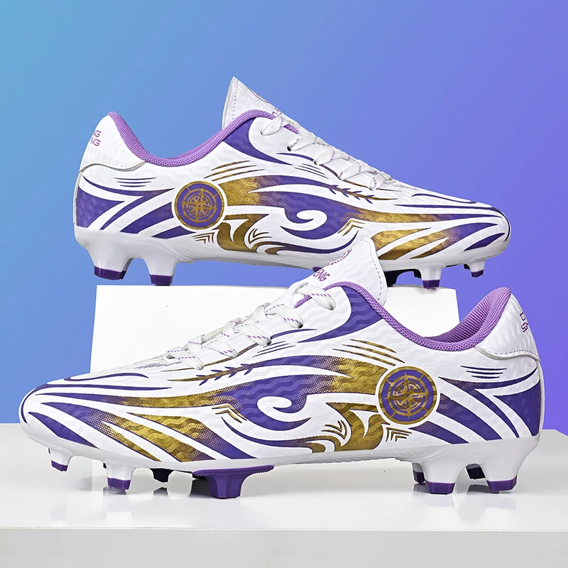 Original Fußballschuhe für Herren, Trainingsschuhe für den Außenbereich, rutschfeste Fußballschuhe für Kinder, lange Spikes, Herren-Futsal-Schuhe, Größe 32–45