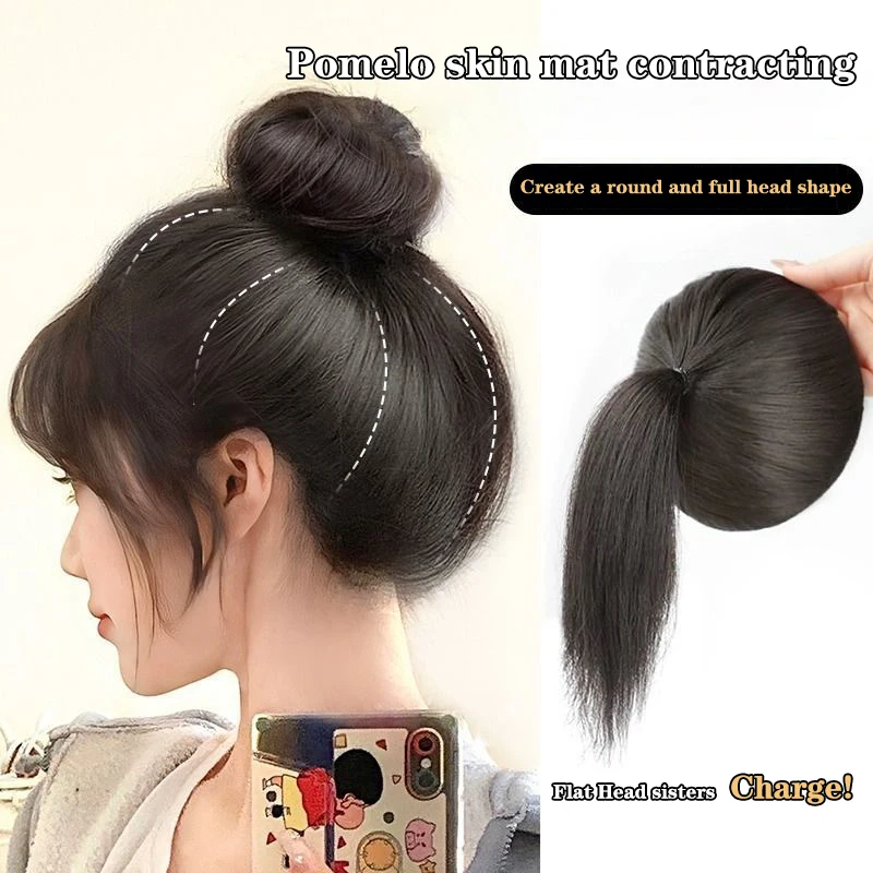 Wig Head High Ponytail High Cranial Crest Artifact Fluffy And Natural Styling Tool Accessories Image