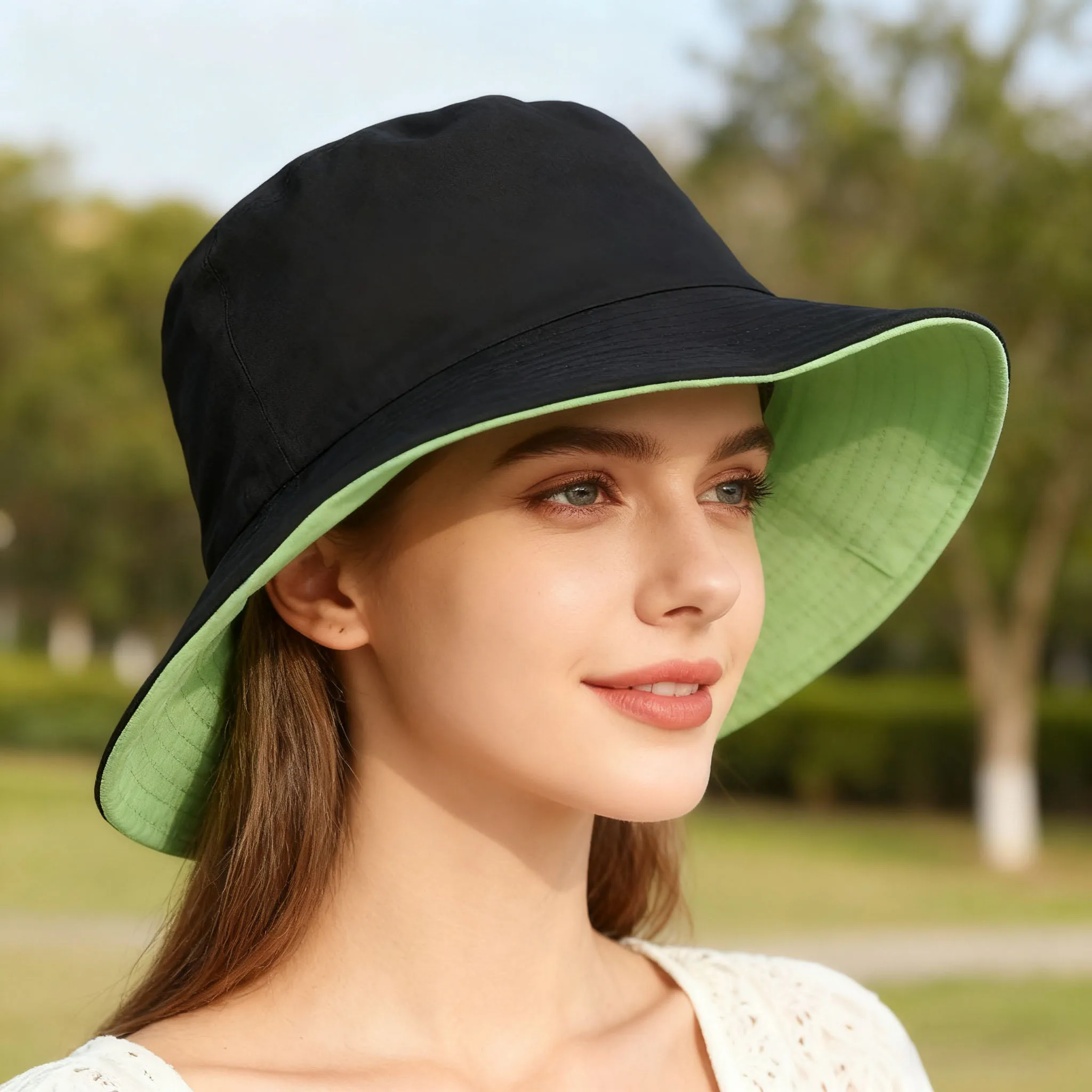 Doppelseitiger Unisex-Angelhut, extra groß, XXL-Größe, 63 cm, großer Kopfumfang, trendiger Hip-Hop-Hut für Männer und Frauen