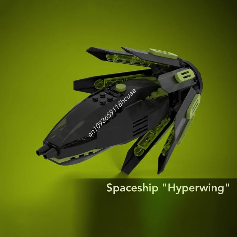 193-teiliges MOC Raumschiff Hyperwing Nan Bausteine Weihnachtsgeschenk Unbegrenzte Kreativität DIY Perfekt für Kreative Bauherren Inspiri Image