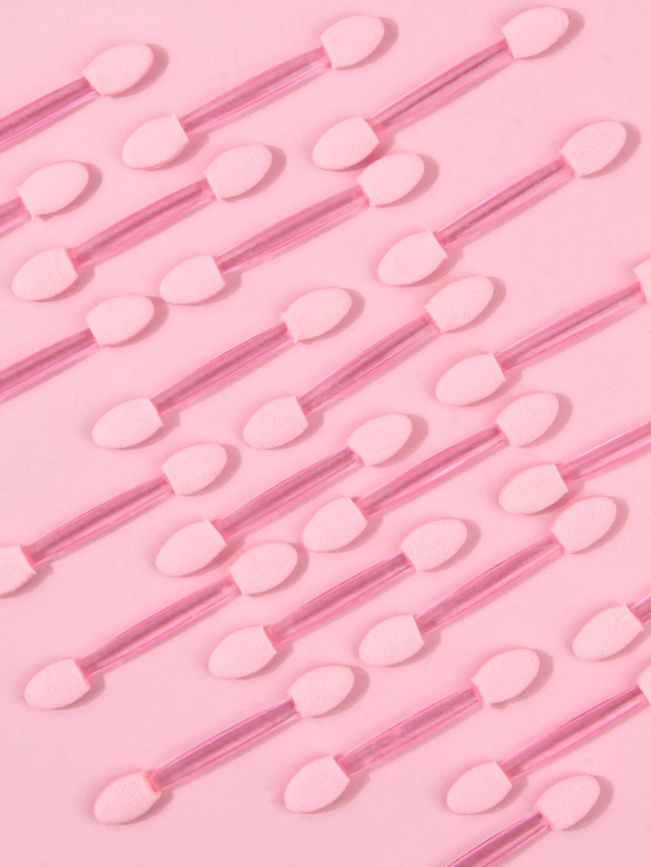 50/100 Einweg-Lidschattenpinsel-Set, Einweg-Lidschattenstift-Pinsel mit doppelseitigem Schwamm, Lidschatten-Applikator Image