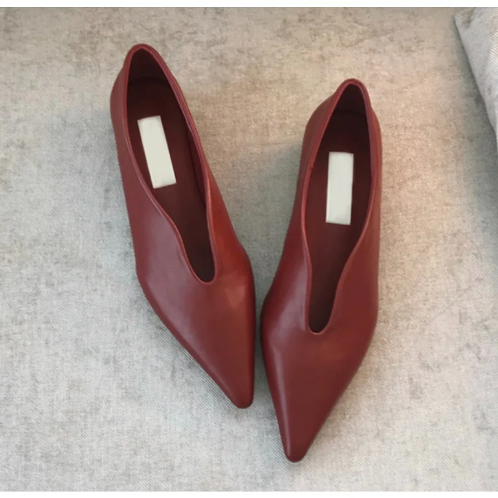 Trend Frauen Spitz Kleid Schuhe Wohnungen Arbeit Schuh Retro Oxford Schuhe Maultiere Casual Damen Schuhe Walking Leder Einzelnen Schuhe