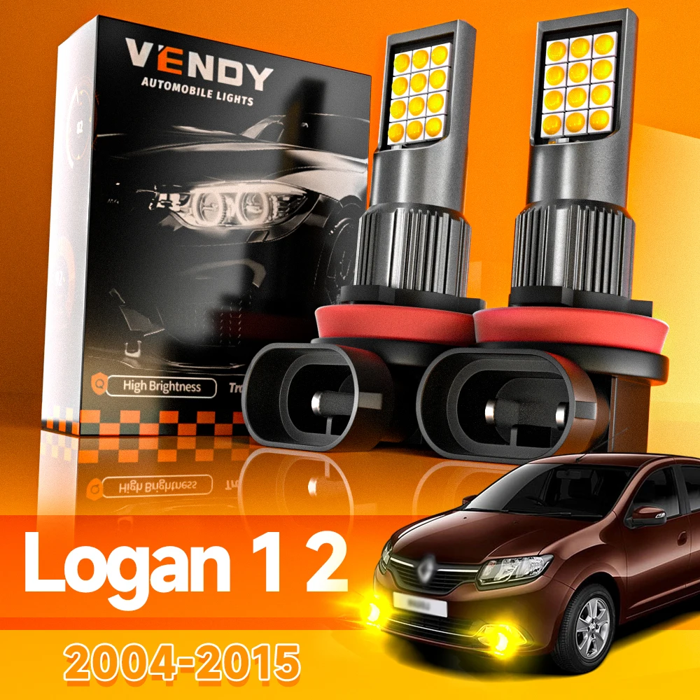 2 stücke Für Renault Logan 1 2 2004-2015 LED Nebel Licht 2005 2006 2007 2008 2009 2010 2011 2012 2013 2014 Canbus Zubehör Image
