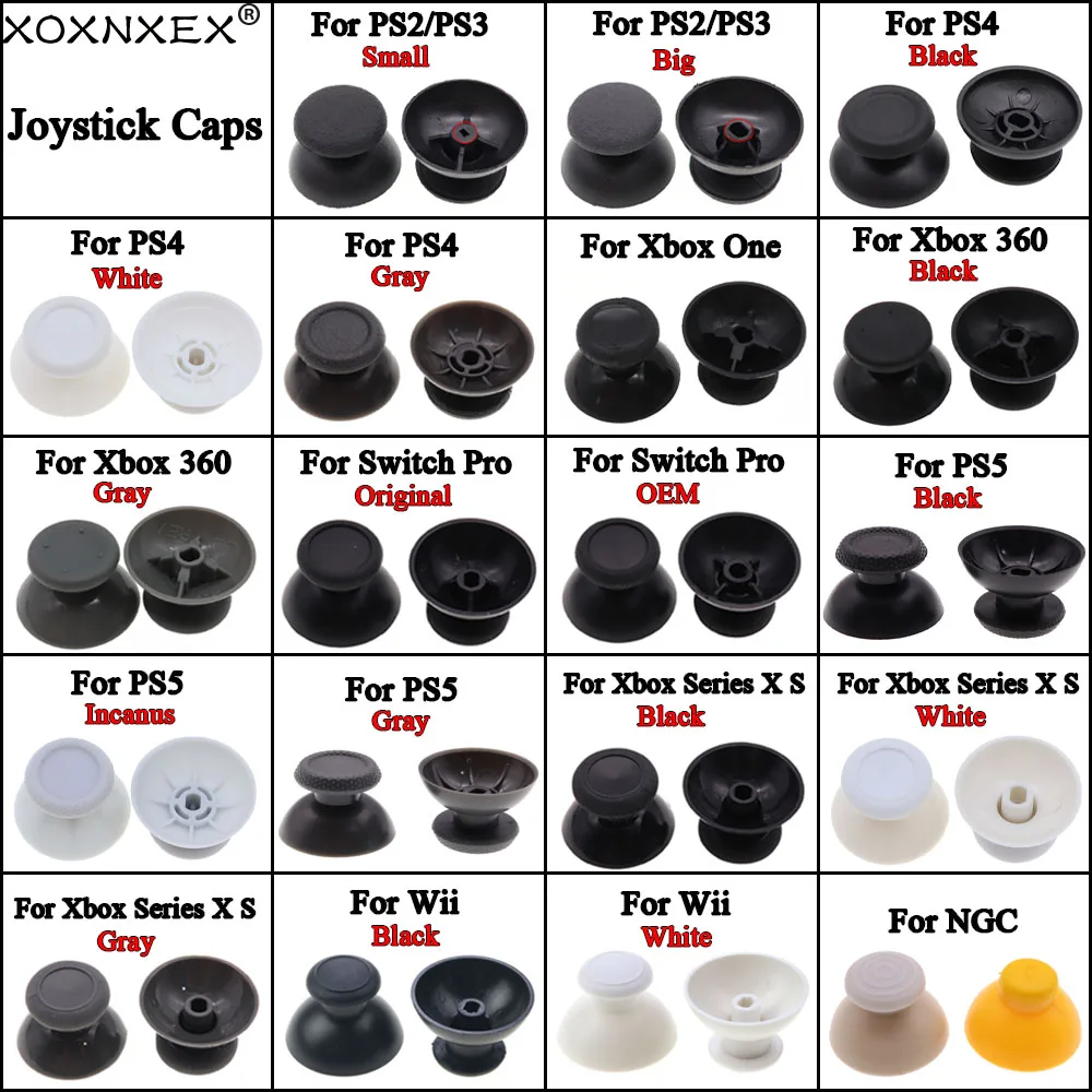 6/10 Stück für PS2 PS3 PS4 PS5 Xbox One 360 Series S X WiiU NGC Gamepad Controller 3D Analog Joystick Pilzkappen-Griff Image