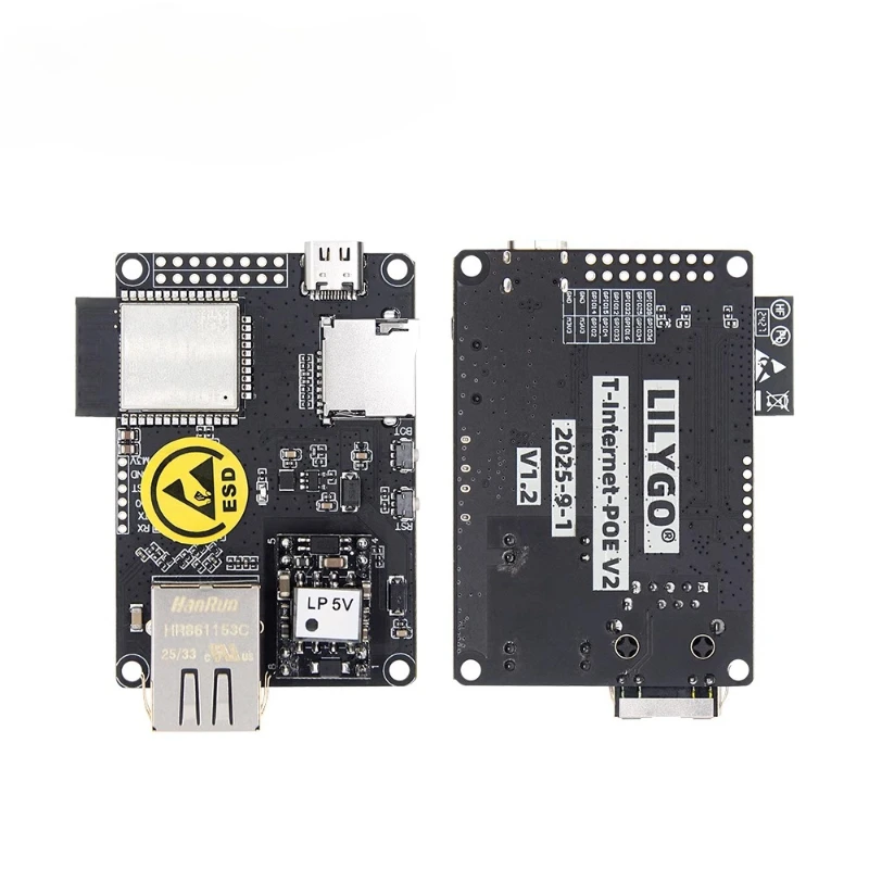 LILYGO ® T-Internet-POE ESP32 LAN8720 Ethernet-Adapter mit TF-Karte Image