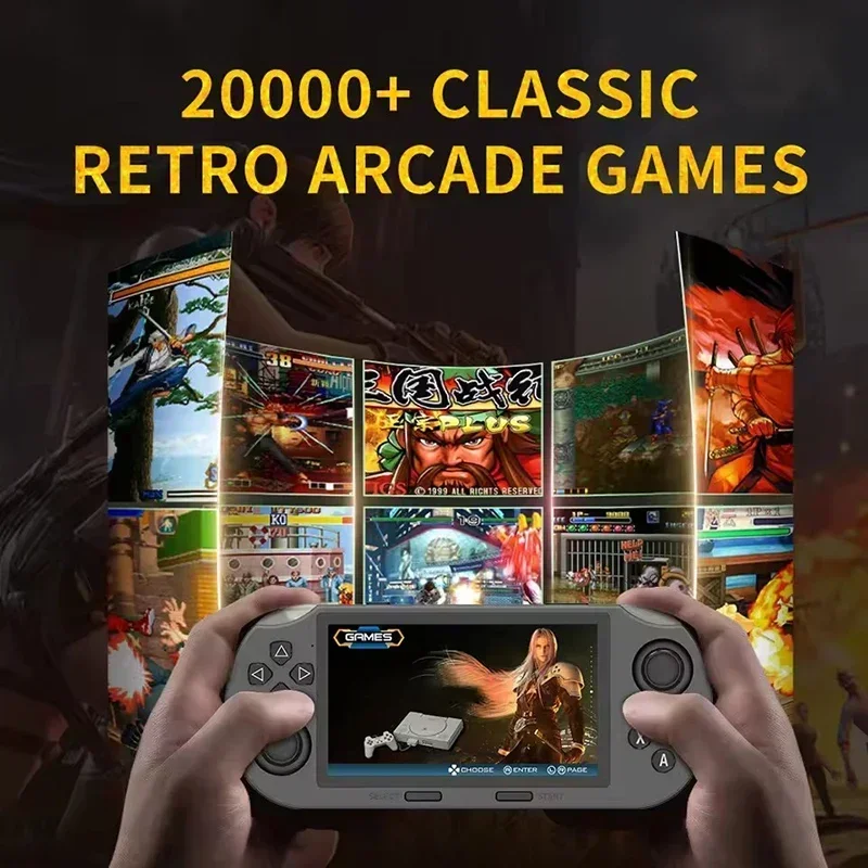 SF3000 lecteur de jeu Portable rétro Console de jeu Portable 4.5 pouces écran IPS intégré 20000 + jeux jeux vidéo rétro pour PS1 GBA