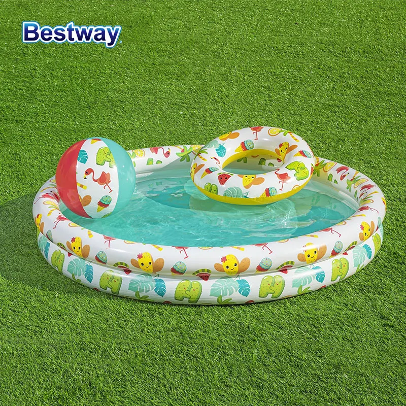Piscine gonflable pour enfants Bestway 51124 1PC, piscine familiale, piscine de jeu saisonnière, piscine circulaire pour jardin