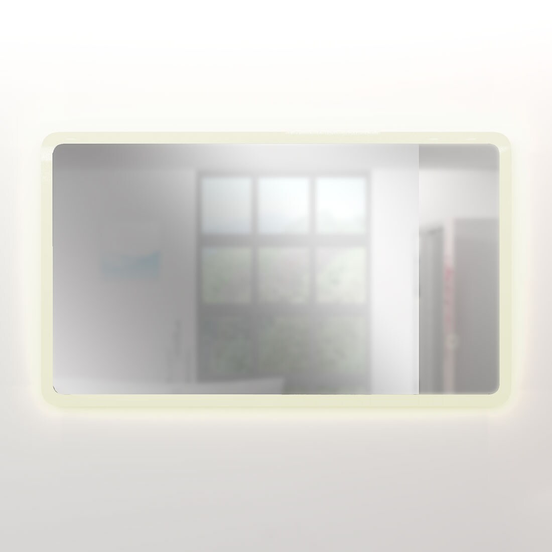 AcquaVapore Badspiegel, Badezimmer Spiegel, Leuchtspiegel mit Spiegelheizung 120x70cm LSP02 MIT Spiegelheizung Image