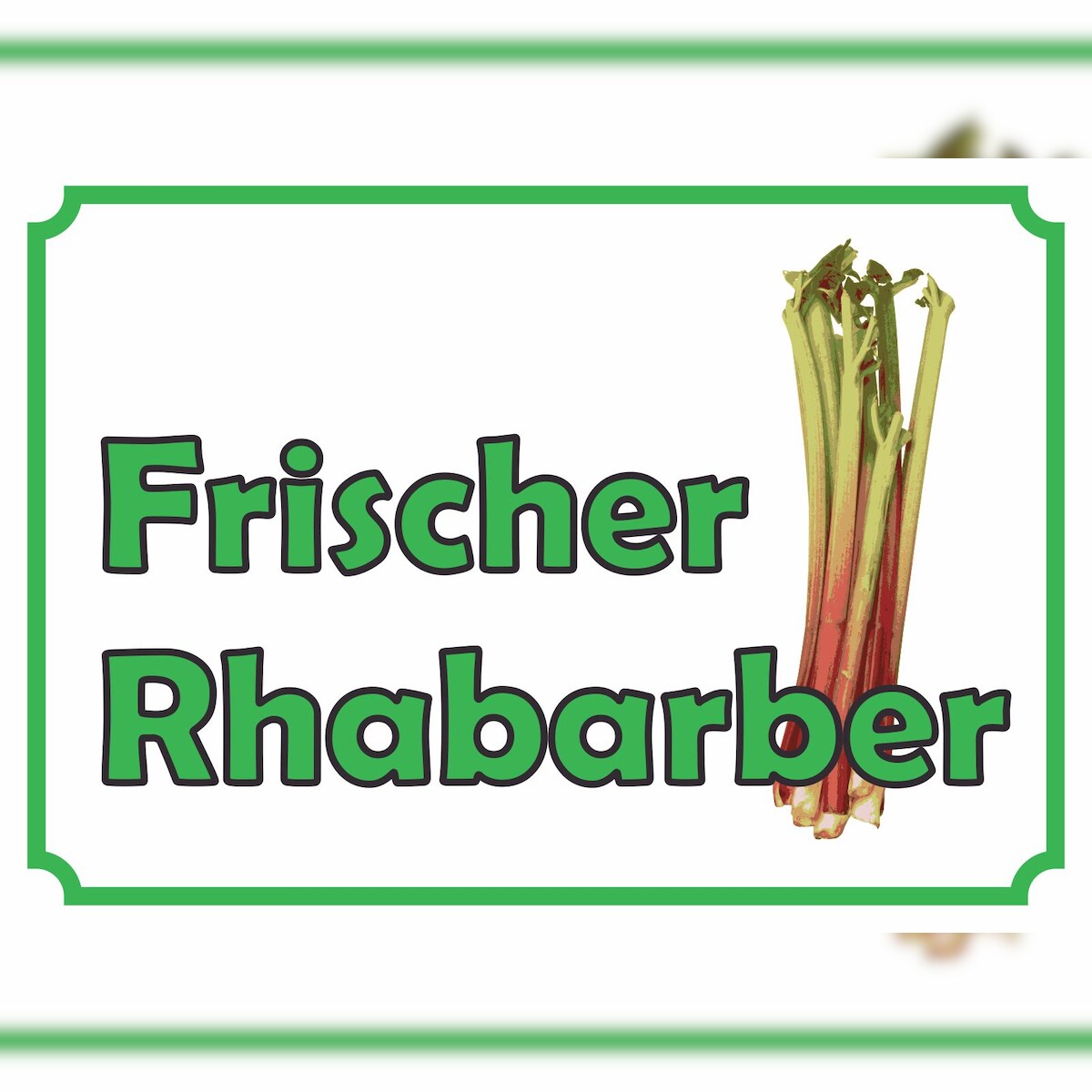 HB-Druck Frischer Rhabarber Verkaufsschild Hofladen Verkaufsförderung A1 (594x841mm) Image
