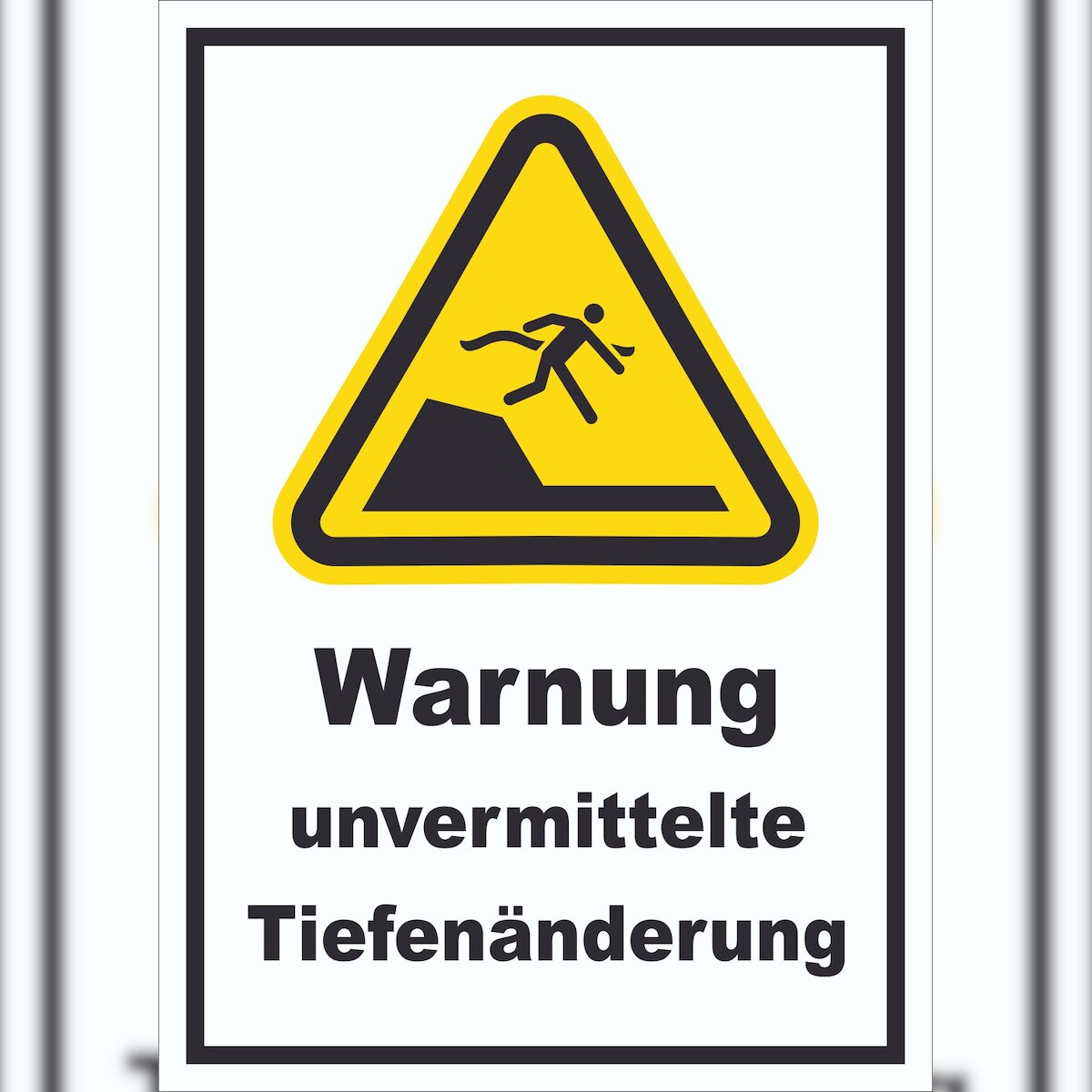 HB-Druck Schild Warnung unvermittelte Tiefenänderung A3 (297x420mm) Image