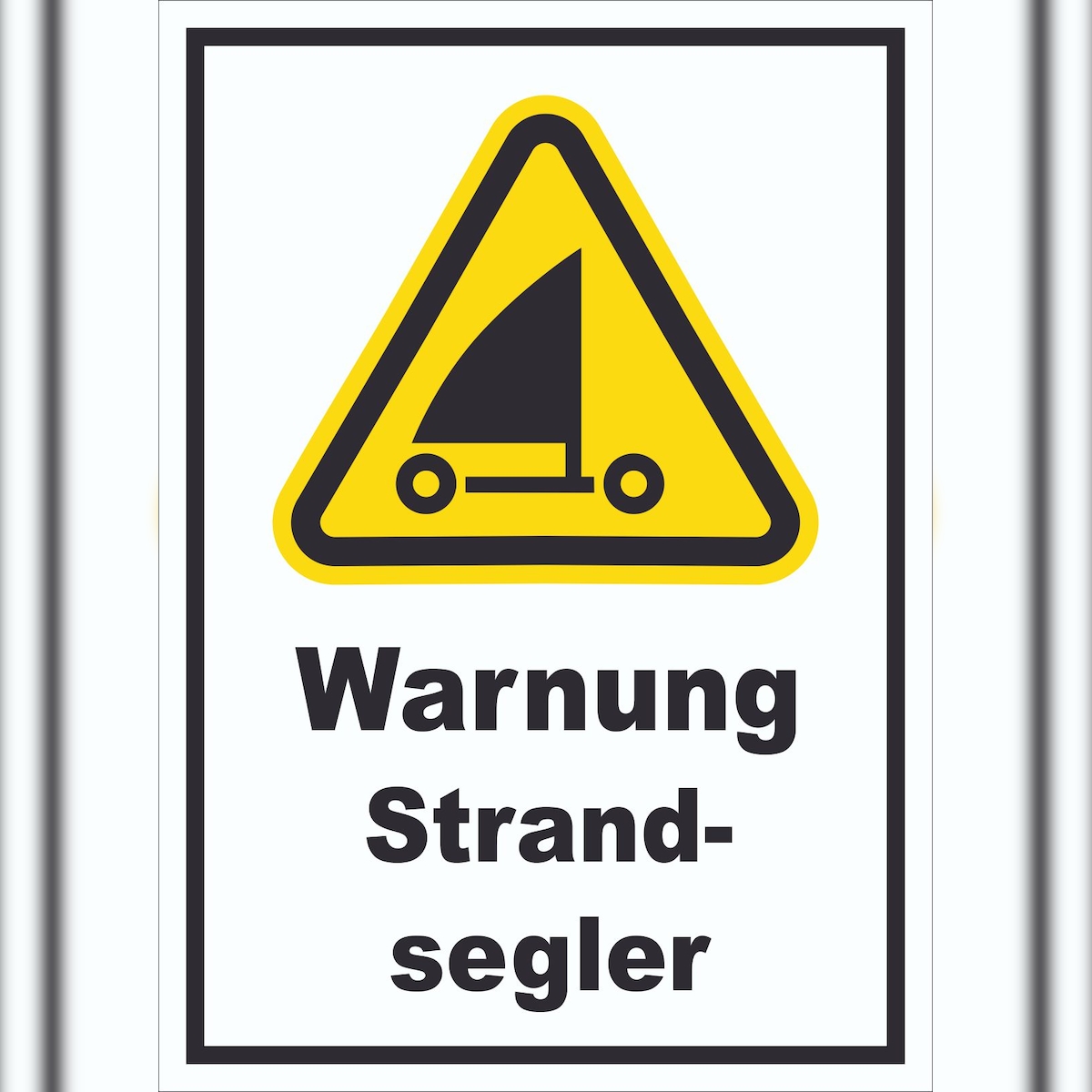 HB-Druck Schild Warnung Strandsegler A4 (210x297mm)