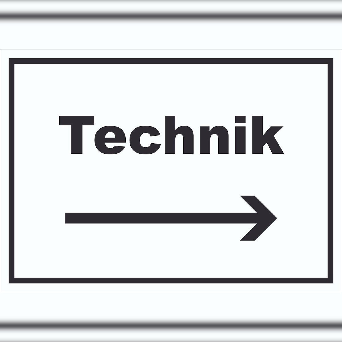 HB-Druck Technik Schild mit Text und Richtungspfeil rechts Hauswirtschaftsraum waagerecht A5 (148x210mm) Image