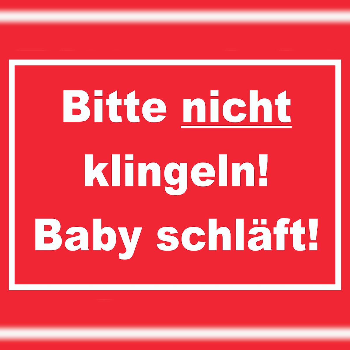 HB-Druck Bitte nicht klingeln Baby schläft Schild mit Text rot-weiss A4 (210x297mm) Image