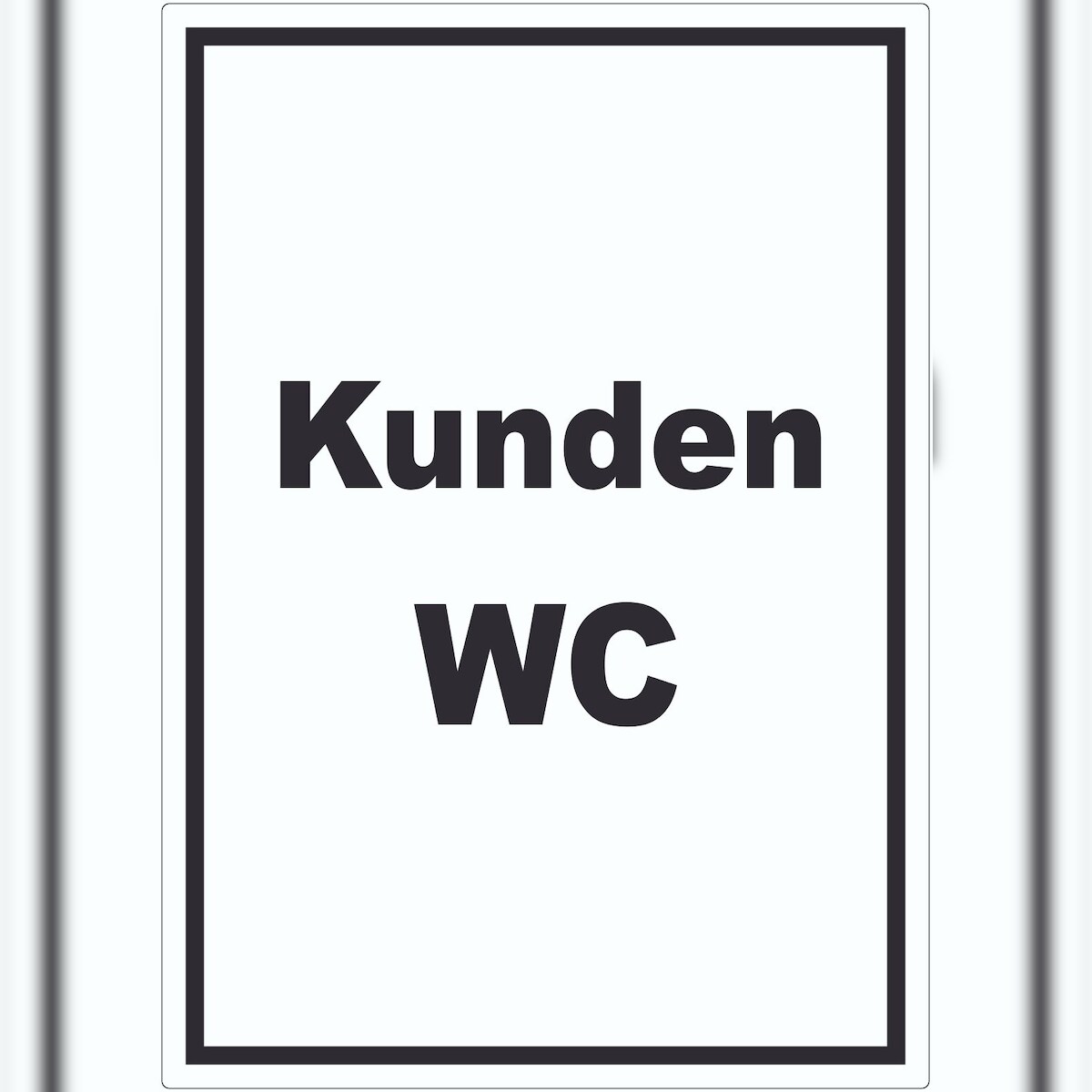 HB-Druck Kunden WC Aufkleber mit Text Toilette hochkant A2 (420x594mm) Image