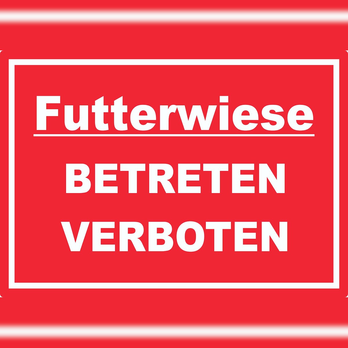 HB-Druck Futterwiese Betreten verboten Aufkleber A4 (210x297mm) Image
