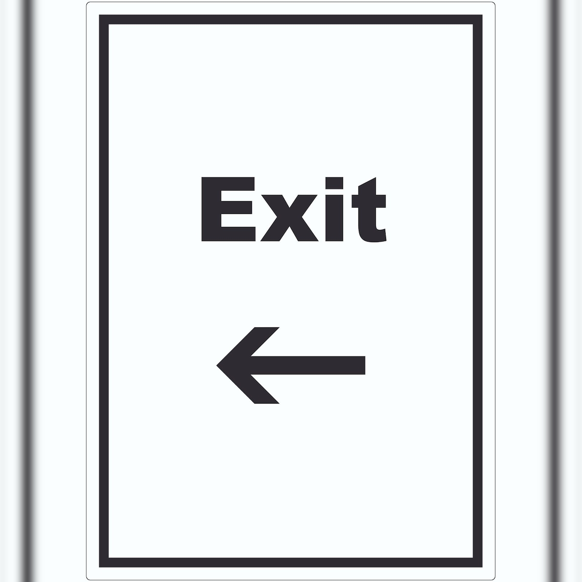 HB-Druck Exit Aufkleber mit Text und Richtungspfeil links Ausgang hochkant A1 (594x841mm) Image