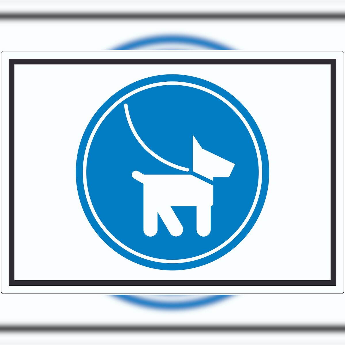 HB-Druck Hunde bitte anleinen Symbol Aufkleber A1 (594x841mm)