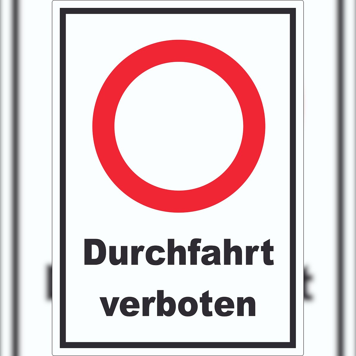 HB-Druck Durchfahrt verboten Aufkleber A0 (841x1189mm) Image