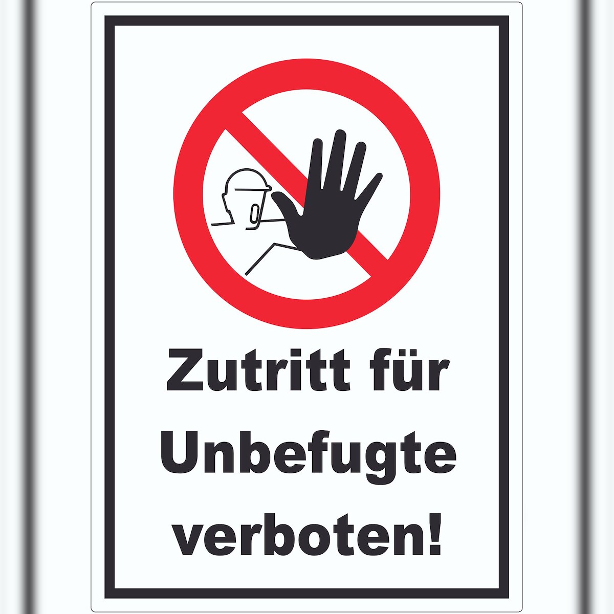 HB-Druck Zutritt für Unbefugte verboten Aufkleber A1 (594x841mm) Image