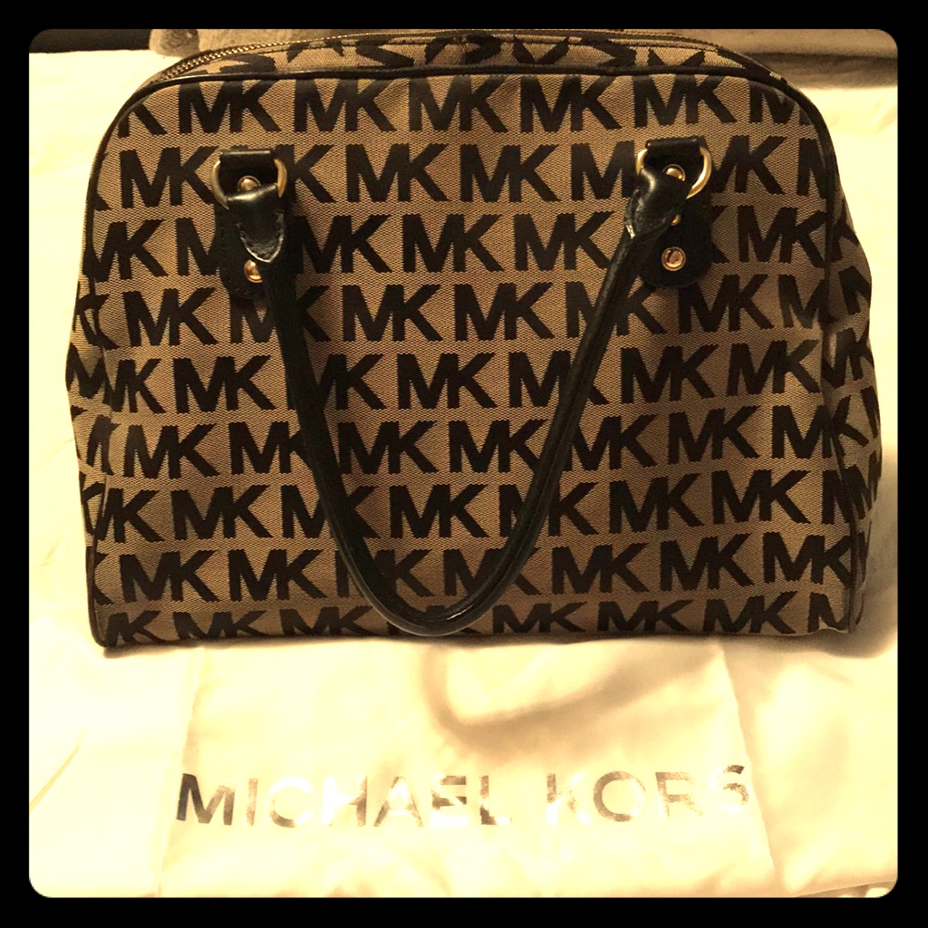 Michael Kors Bags | Black/Tan Michael Kors Handbag | Color: Black | Size: Os