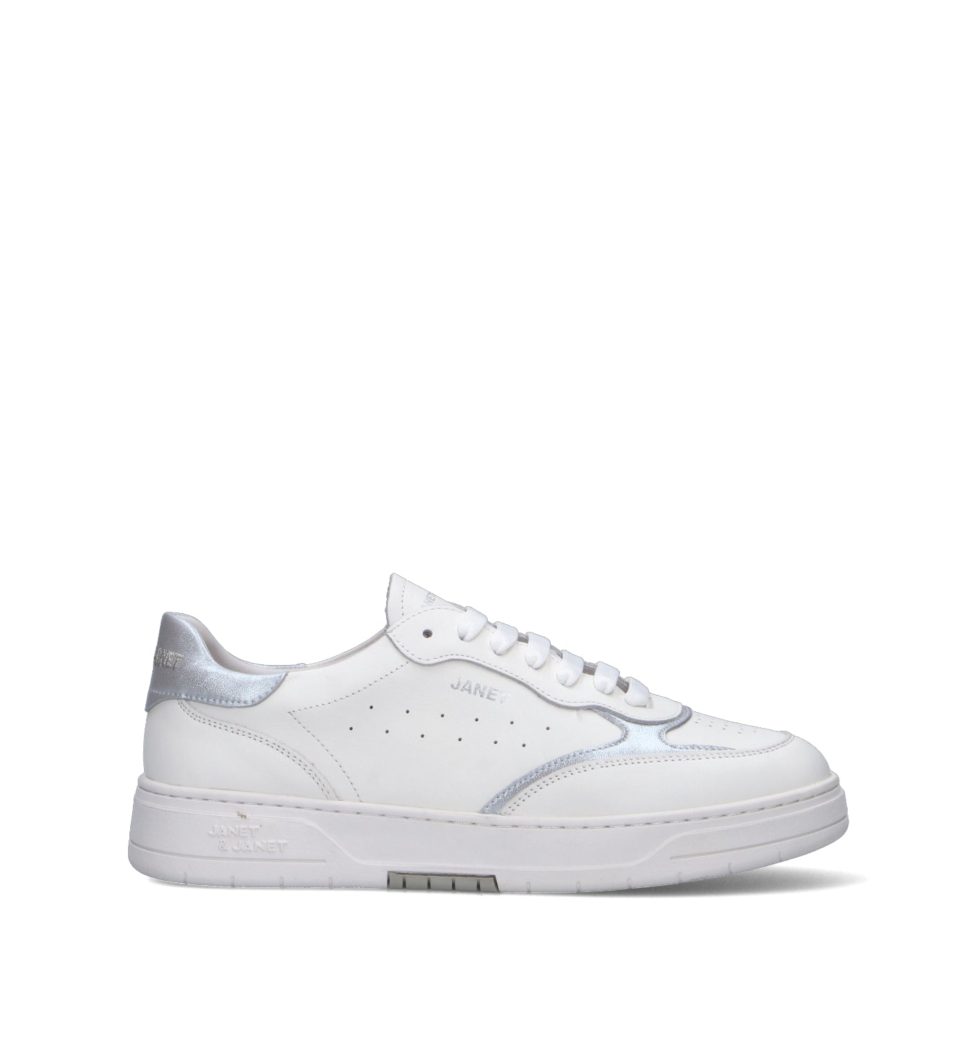 JANET&JANET Sneaker donna bianca in pelle
