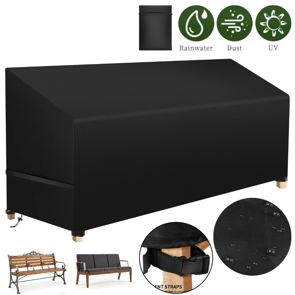 162x66x66x89CM Gartenbank-Sitzbezug Wasserdicht 210D Oxford Gartenmöbel-Abdeckung 3-Sitzer Outdoor-Stuhlbezüge