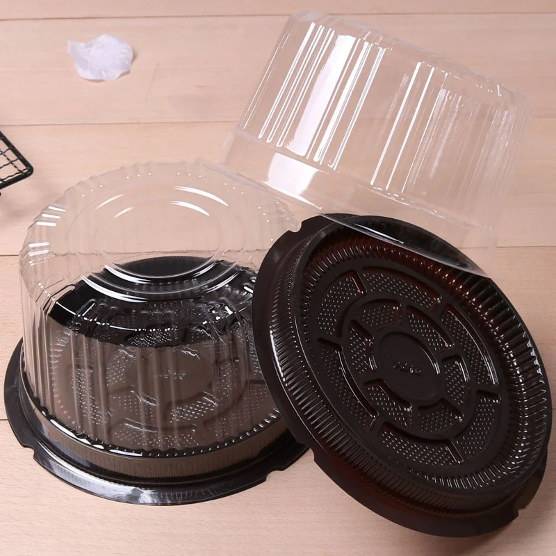20er-Pack 6 Zoll durchsichtige Kuchenboxen aus Kunststoff, Backbehälter, Backverpackungen, durchsichtige Cupcake-Muffin-Kuppelhalter Image