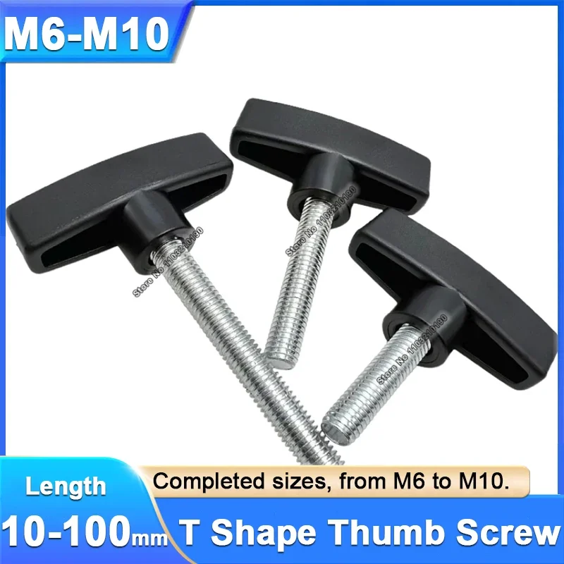 1/3/5/10 Stück M6 M8 M10 Kopfdurchmesser 65 # T-Typ Bakelit Flügel Handfest Schrauben Schmetterling Kunststoff Kopf Handknopf Rändelschrauben Image