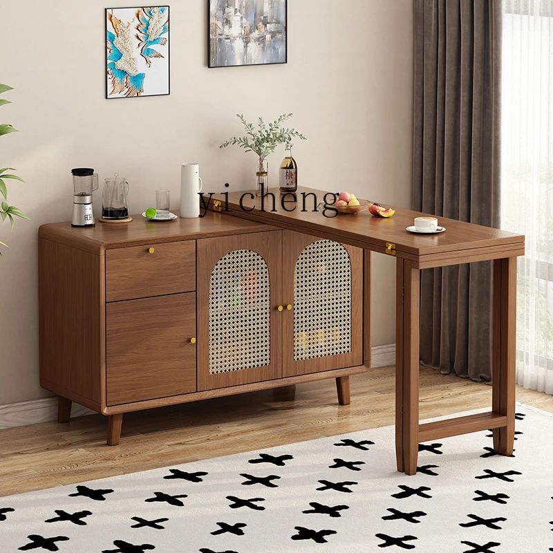 LSL Massivholz klappbarer Esstisch Esstisch Beistellschrank kleine Wohnung Haushalt Wandschrank einziehbarer Esstisch