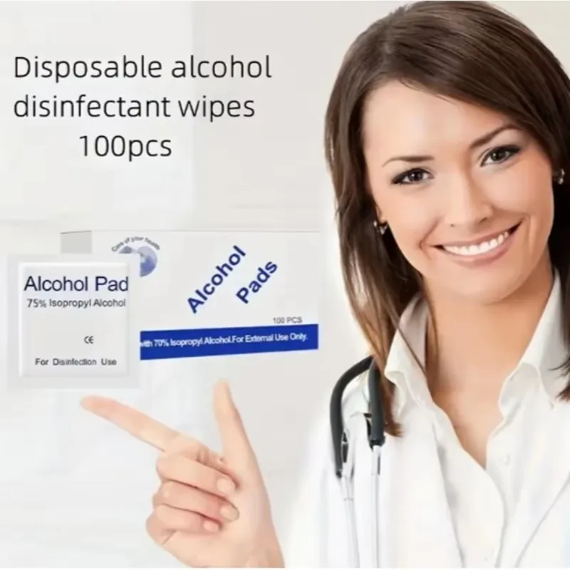 Einweg-Desinfektion, Auto-Innenreinigung, Wundbehandlung, unverzichtbar für zu Hause, 75 % Alkohol-Desinfektion, Baumwollpapier Image