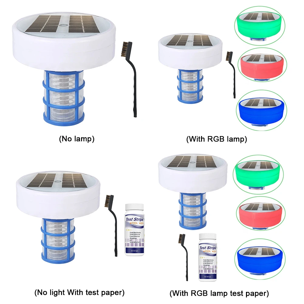 Kupfer-Ionisierung, 85 % weniger Chlor, automatischer Poolreiniger, automatischer Schalter, Solar-Kupfer-Pool-Ionisator, RGB-Nachtlicht, bis zu 35000 Gal Image