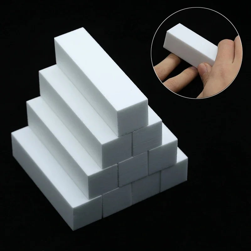 1/20 Stück Pufferblock-Set Schwamm-Nagelfeilen Maniküre Pediküre Pflege Nagelkunst Polieren Schleifen Polieren Weiße Schwamm-Nagelwerkzeuge Image