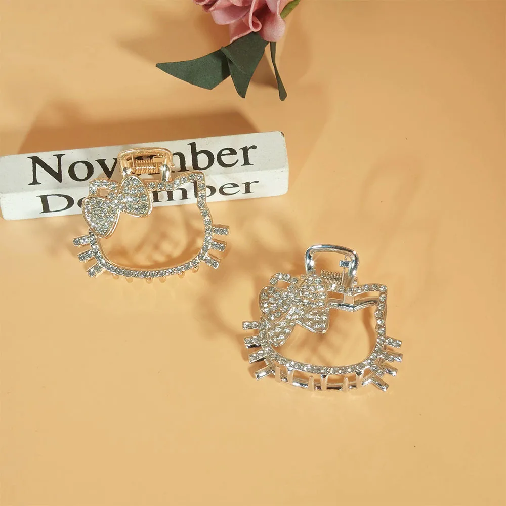 Niedliche Haarspangen Hello Kitty Y2k Accessoires Krabben-Haarspange Kawaii Accessoires Mode-Accessoires Haarnadel Mädchen-Haarspangen