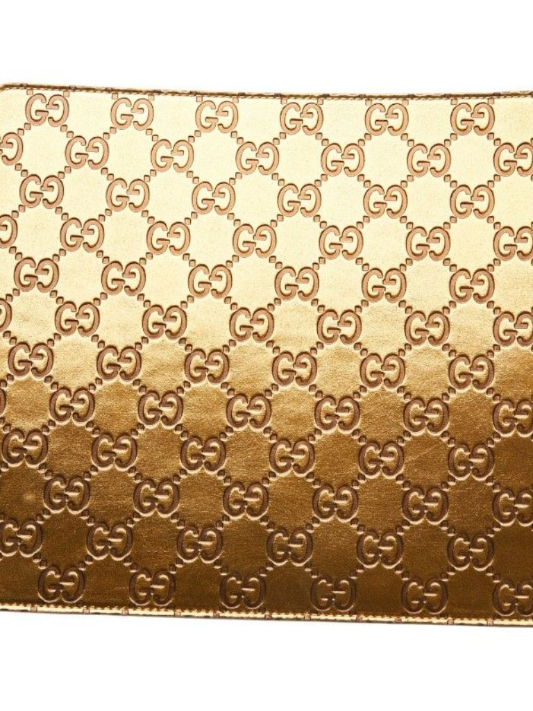 Gucci Accents | Guccissima Gg Logo Mouse Pad Computer Pc Interior | Color: Gold | Size: Os
