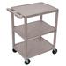 Luxor Tuffy Utility Cart Plastic in Gray | 34 H x 24 W x 18 D in | Wayfair HE34-G