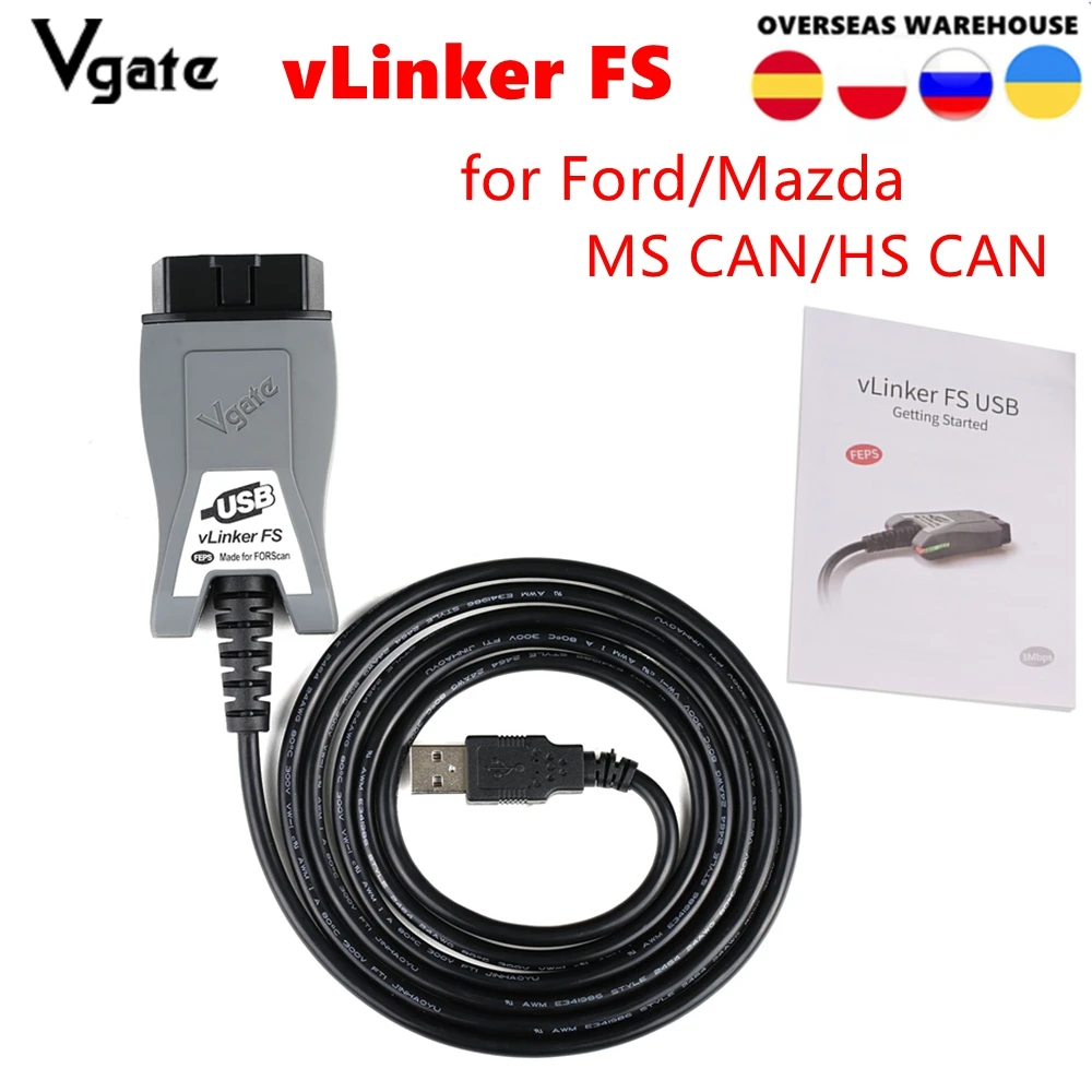 Vgate ELM327 vLinker FS USB Für Ford Für Mazda OBD2 Scanner Werkzeuge Automotive Scanner Auto Diagnose Werkzeug Scanner Interface Tool Image
