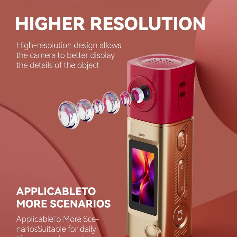 G10 Lippenstift-Mini-Kamera 1080P LCD Digitalbildschirm Schlüsselanhänger-Kamera Unterstützt Speicherkarte Camcorder Video 360° ° Drehbare Linse Image