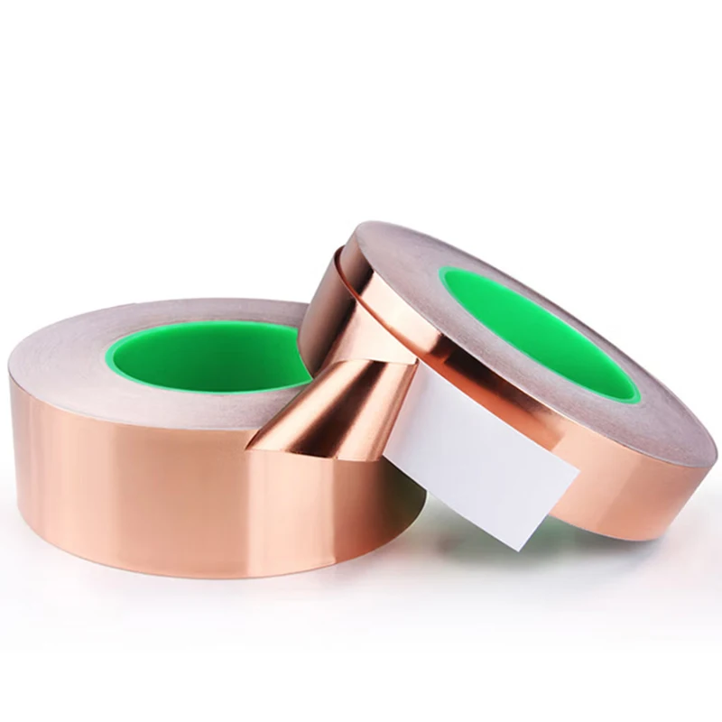 20 m leitfähiges Kupferfolienband, leitfähiges Abschirmband, selbstklebendes Slug-Abweisband, doppelseitig für elektrische Reparaturen Image
