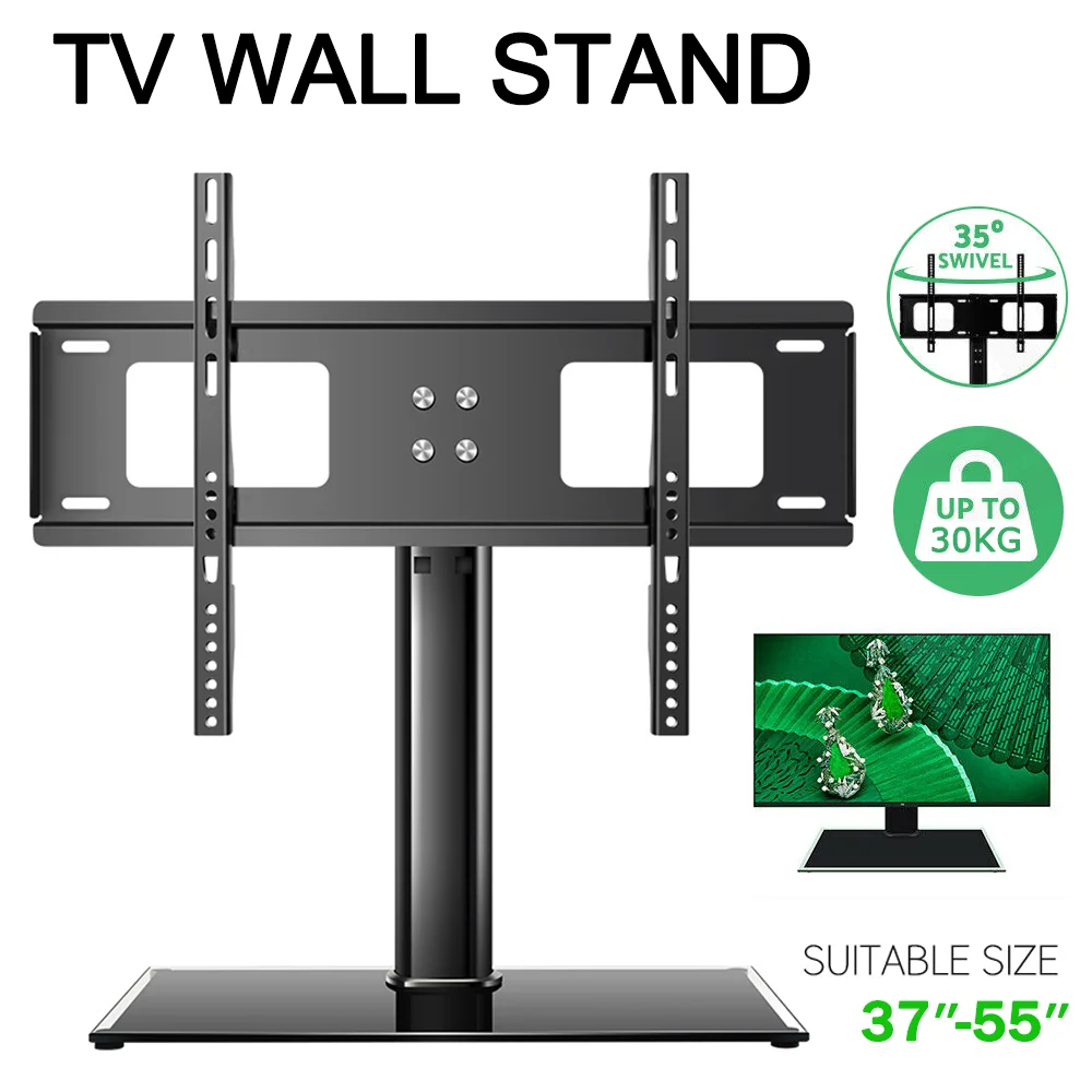 TV-Wandhalterung 37"-55" LCD-TV-Ständer Halterungen TV-Ständerhalter Rahmen Wandmonitor Tablet Freistehende Profil-Tischhalterung Image