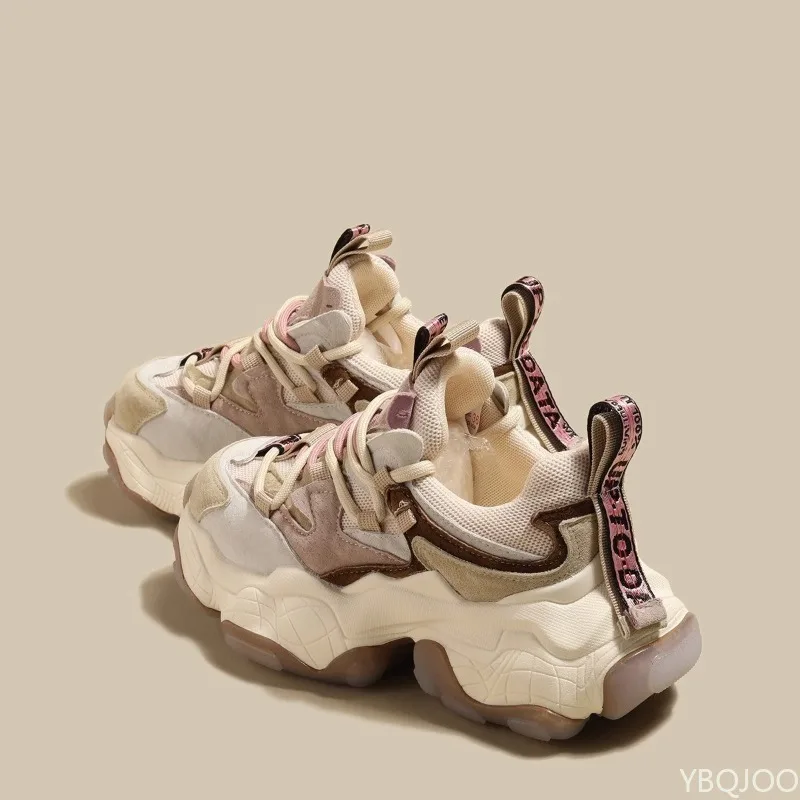 Frühling und Herbst Neue Dicke Sohlen Höhe Zunehmende Casual frauen Schuhe Nische Trend Vielseitig Plus Größe Sport frauen Schuhe