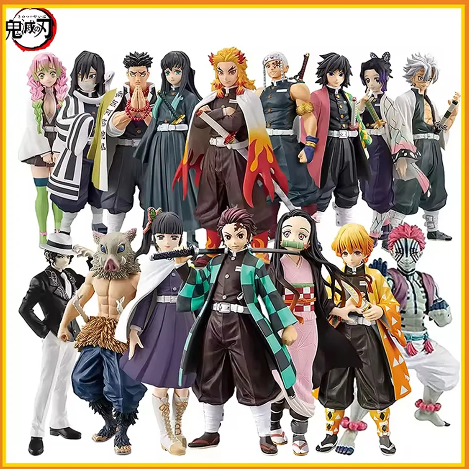 Heiße Demon Slayer Anime Actionfigur Kamado Tanjirou Agatsuma Zenitsu Nezuko Modellfigur Kimetsu No Yaiba Krieger Actionfigur Image