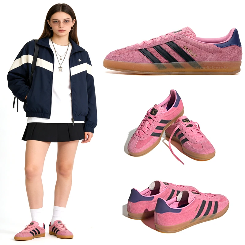 Adidas GAZELLE INDOOR W Damen-Sneaker, klassische Skateboard-Trainingsschuhe, niedrige Freizeitschuhe, bequem, leicht, IE7002