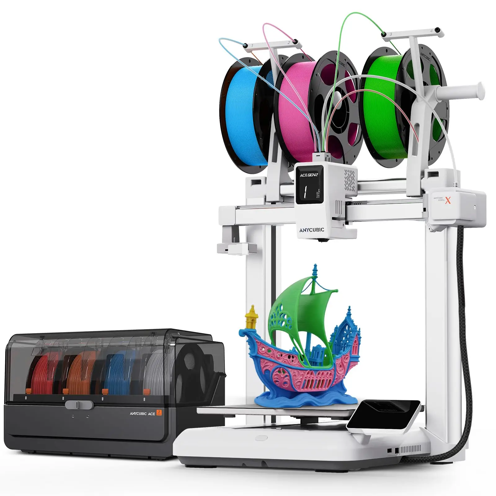 ANYCUBIC Kobra X 3D-Drucker Mehrfarbiger 3D-Drucker Vierfarbiger FDM Hochgeschwindigkeits-Drucker ​ ​ Desktop 3D-Drucker Image