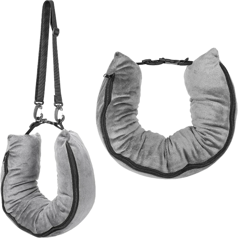 Füllbares Nackenkissen für Reisen, Füllbares Kissen für Zusätzliches Gepäck, Passt für 3+ Tage Reiseutensilien Image