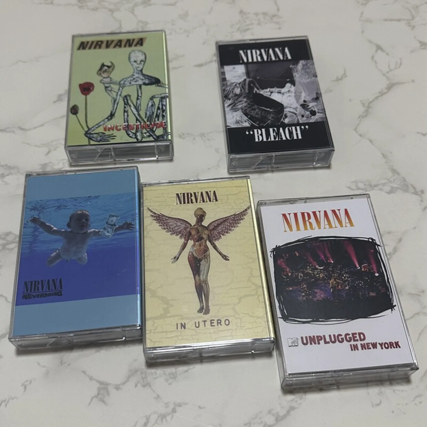 Nirvana Komplette Album-Sammlung Kassette Grunge Alternative Rock Vintage Analog Audio Sammlerstück für Fans Heim-Kunstdekoration