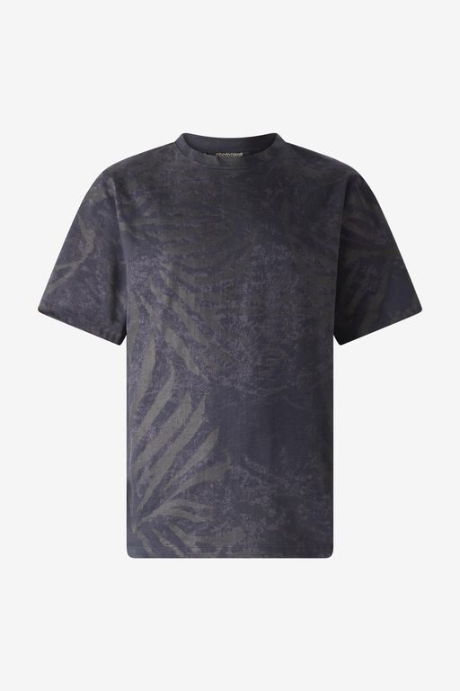 T-Shirt With Animal Print - Blue - Roberto Cavalli T-Shirts