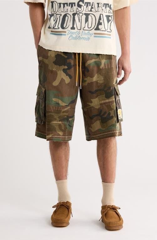 Camo Cargo Shorts - Green - DIET STARTS MONDAY Shorts